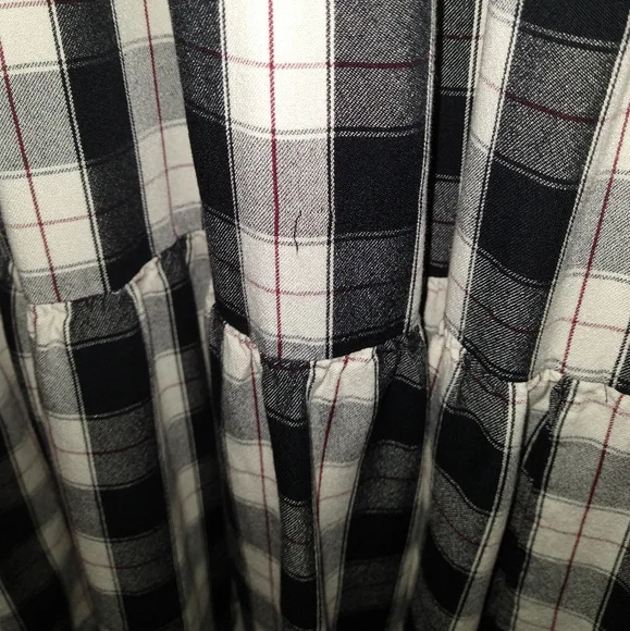 ANTHRO' MAEVE Amber Plaid Tiered Tunic Dress - Picture 9 of 9